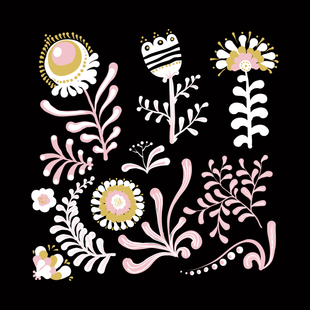 Elegance Seamless pattern with flowers by Olga Berlet