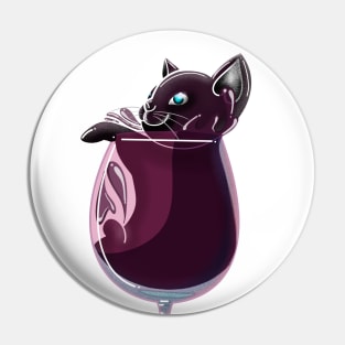 Cats and Wine Pin