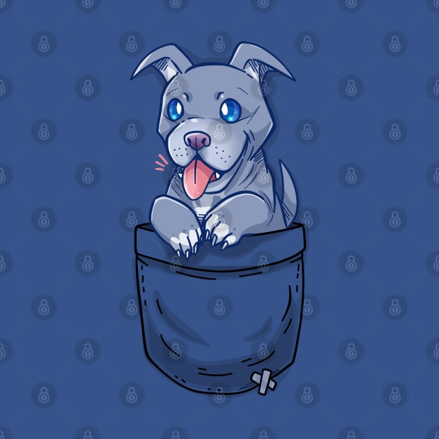 Pocket Cute Pitbull Pibble Dog by TechraPockets