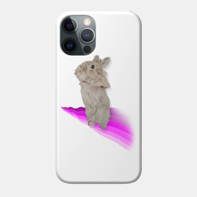 Begging lionhead bunny painting - Rabbit - Phone Case