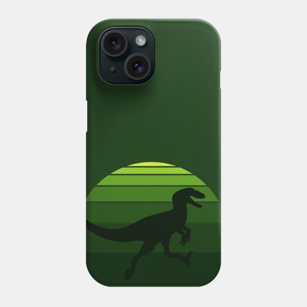 Raptor Retro 80's Design Green The Isle Phone Case by FalconArt