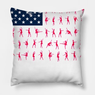 Ballet Flag July 4th Pillow