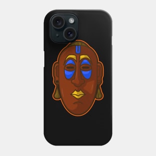 Ancient african aboriginal mask design Phone Case