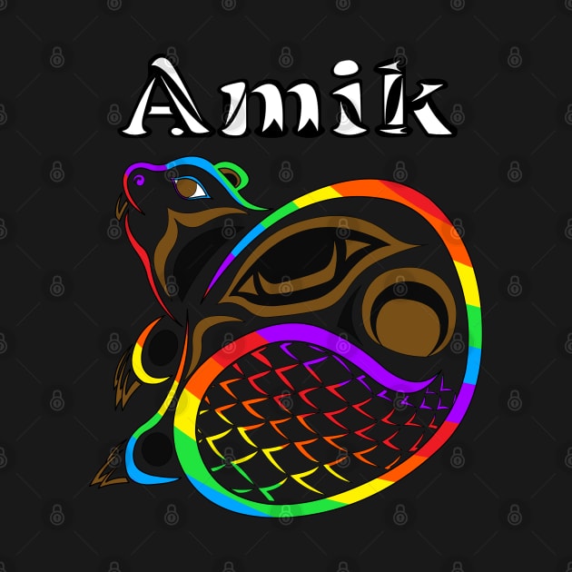 Amik (Beaver) Pride Philly style by KendraHowland.Art.Scroll