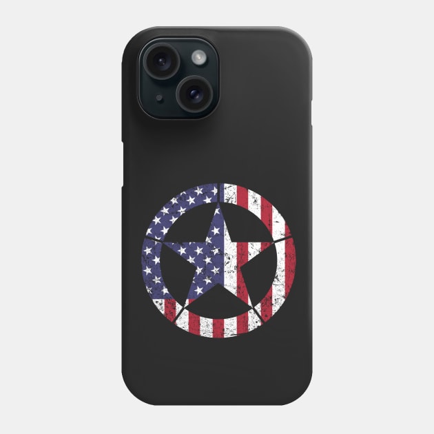 American Flag Star Phone Case by MikesTeez