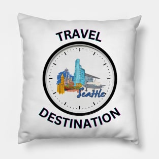 Travel to Seattle Pillow