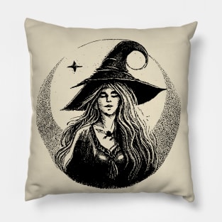 Vintage Witch Pillow