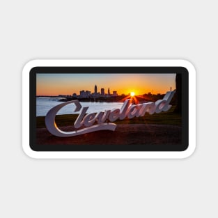 Cleveland Edgewater Script Magnet