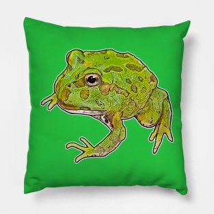 Ceratophrys cranwelli Pacman Frog Peppermint blue Pillow