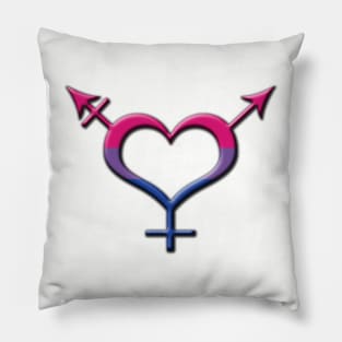 Heart-Shaped Bisexual Pride Transgender Symbol Pillow