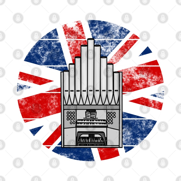 Church Organ UK Flag Britain Organist British Musician by doodlerob