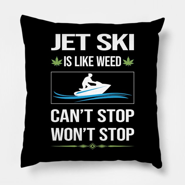 Funny Cant Stop Jet Ski Pillow by lainetexterbxe49