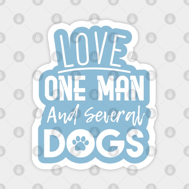 Dog Lover Woman Magnet by Enzai