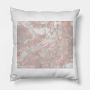 French polished rose gold marble Pillow