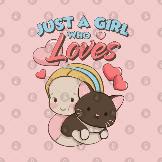 Just a Girl Who Love Black Cat by Irene Koh Studio