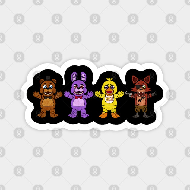 Chibi Five Nights at Freddy's Magnet by Red_Flare_Art