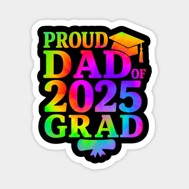 Proud-Dad-of-2025-Grad–Graduation-Gift-for-Father–Colorful-Class-of-2025-Senior Magnet by ArtistTee ⭐⭐⭐⭐⭐