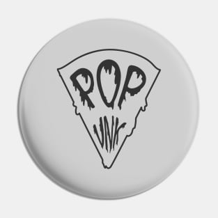 Popunk Pizza Logo Minimal Dark Pin