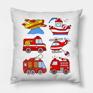 Toddler Firefighter Cars Firetrucks Kids Pillow