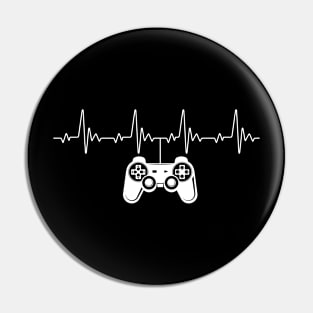 Cute Heartbeat Gamer Video Gamers Gaming Pin