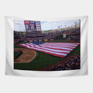 Philadelphia Phillies Opening Day with the American Flag Tapestry