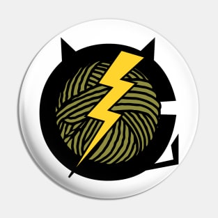 Electric Cat Symbol | Cat Cartoon | That Cat Pin