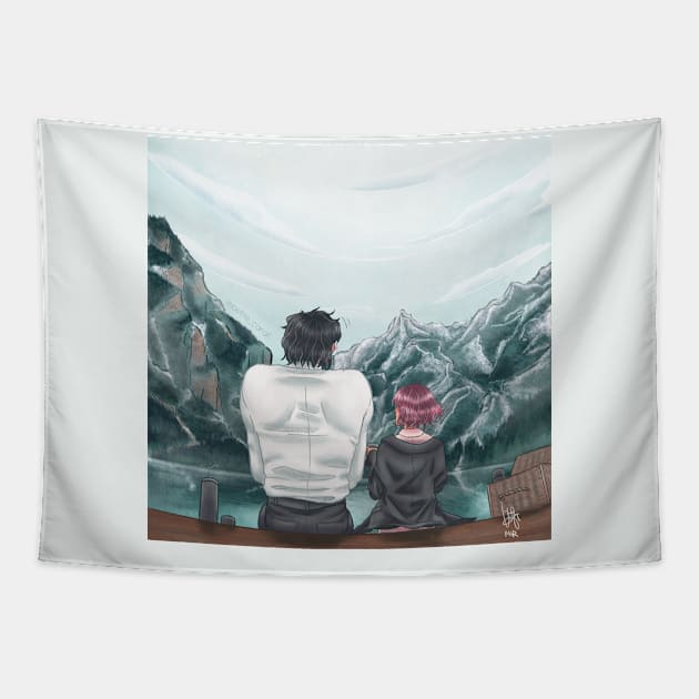 Picnic by the lake Tapestry by lepetite_carat