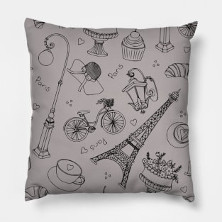 Eiffel Tower Pattern Pillow