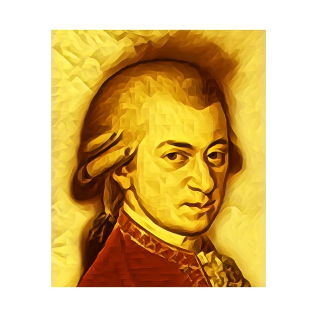 Wolfgang Amadeus Mozart Golden Portrait | Wolfgang Amadeus Mozart Artwork 7 by JustLit