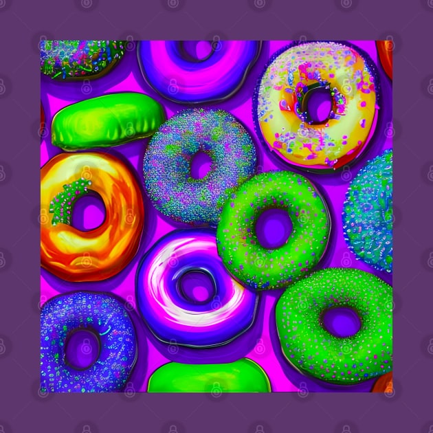 Colorful Donuts Purple by BlakCircleGirl