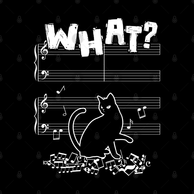 Cat What Funny Cat Music Note by Peco-Designs