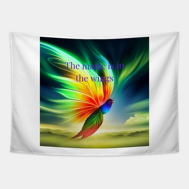 The magic is in the wings Tapestry by Inspirational Doses