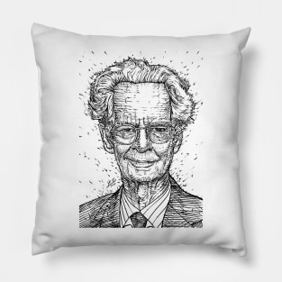 B.F. SKINNER ink portrait Pillow