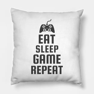 Eat Sleep Game Repeat Pillow