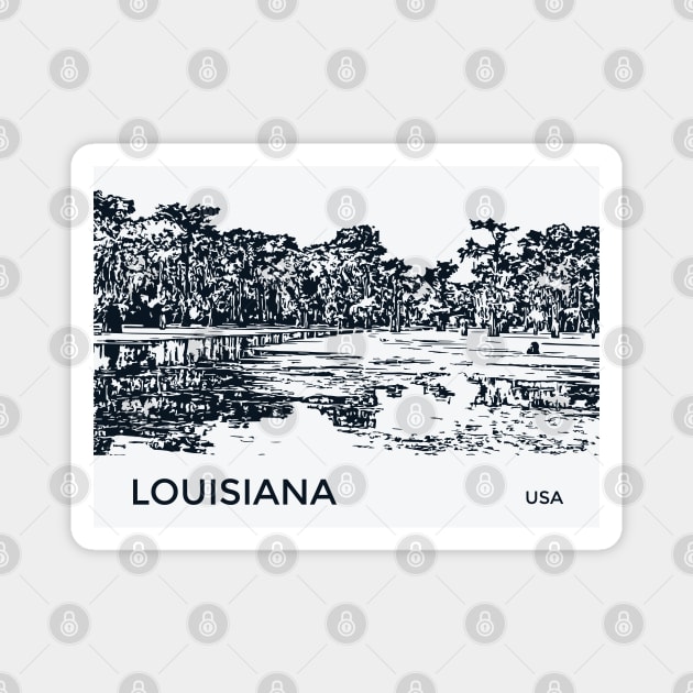 Louisiana USA Magnet by Lakeric