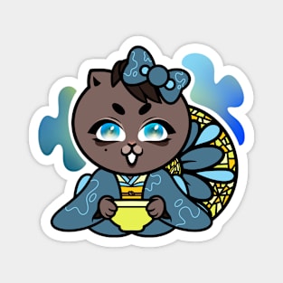 Sitting Geisha (Blue) Magnet