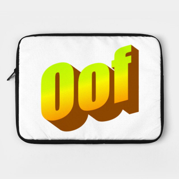 Roblox Oof Roblox Laptop Case Teepublic - word art roblox