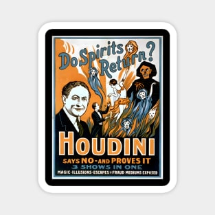 Vintage Magic Houdini Poster Stage Magician Magnet