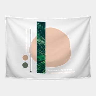 Green abstract palms geometric Tapestry