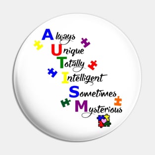 Autism Awareness Amazing Cute Funny Colorful Motivational Inspirational Gift Idea for Autistic Pin