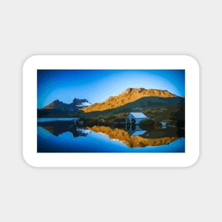 Water Reflections of Cradle Mountain Digital Painting Magnet