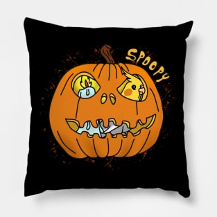 Halloween Cockatiel Parrot Pumpkin Pillow