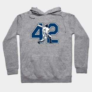 Dodgers Jackie Robinson 42 Hoodie from Homage. | Ash | Vintage Apparel from Homage.