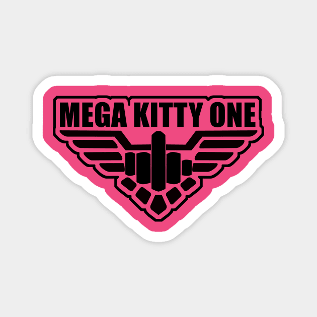 mega kitty 1 black Magnet by yayzus