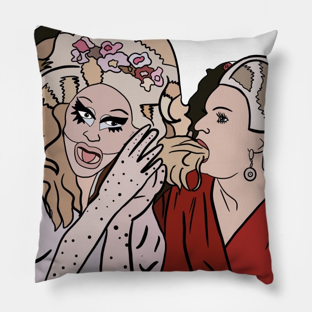 Trixie and Katya Pillow by SturgesC