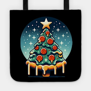 Pizza Xmas Tree, Christmas Style Pizza Lover Tote