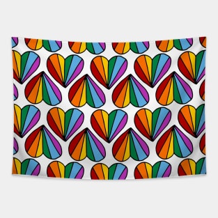 Rainbow Hearts | Hearts Pattern | LGBTQ Tapestry