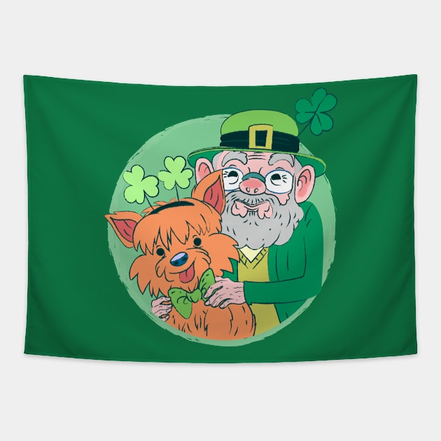 Happy St Patrick Day Tapestry by Purwoceng