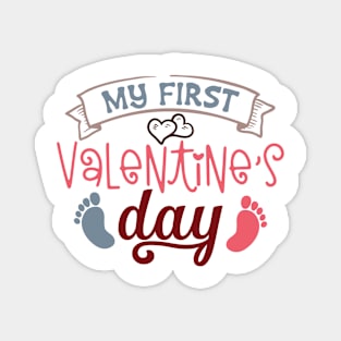 My First Valentine's Day Baby Magnet