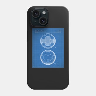 Soccer Ball Patent - Soccer Player Team Coach Art - Blueprint Phone Case